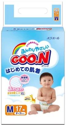 Лот: 6033928. Фото: 1. Подгузники Goon 6-11 кг (17 шт... Детская гигиена