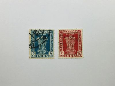 Лот: 23963871. Фото: 1. Служебные марки. Столб Ашоки... Марки