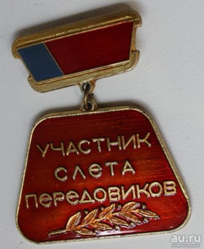 Лот: 11240530. Фото: 1. Редкий знак! Участник слёта передовиков... Юбилейные