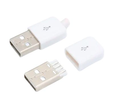 Лот: 17511909. Фото: 1. Штекер USB 2.0 корпусной на провод... Разъёмы