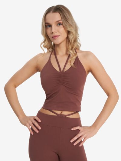 Лот: 25543922. Фото: 1. Топ бра спортивный Sensana, Коричневый. Другое (спортивная одежда)