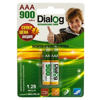 Лот: 4980284. Фото: 1. Аккумулятор Dialog R03 (900mA-NiMh... Батарейки, аккумуляторы, элементы питания