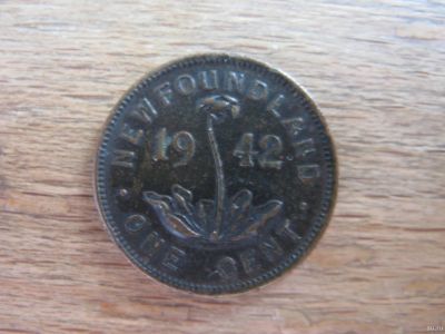 Лот: 16940794. Фото: 1. Ньюфаундленд 1 цент 1942 года... Америка
