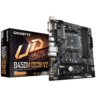 Лот: 19694897. Фото: 1. Материнская плата Gigabyte B450M... Материнские платы