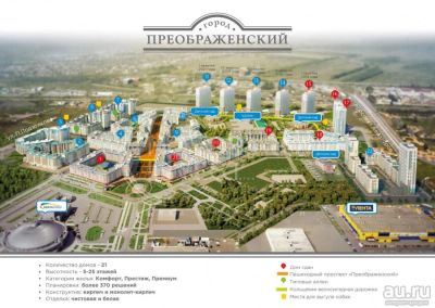 Лот: 18544777. Фото: 1. 3 к.кв. в ЖК «микрорайон «Преображенский... Квартиры, студии