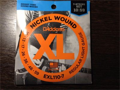 Лот: 6564644. Фото: 1. Струны D adario EXL110-7 для 7... Аксессуары, комплектующие