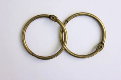 Лот: 3548632. Фото: 1. Кольца для альбома 2 шт Состаренная... Скрапбукинг