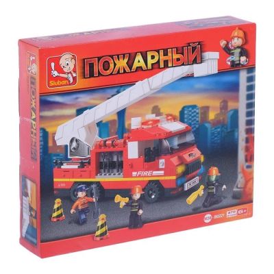 Лот: 11126492. Фото: 1. Конструктор Пожарный "Машина с... Конструкторы