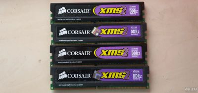 Лот: 16266045. Фото: 1. Память Corsair DDR2 4x1Гб. Оперативная память