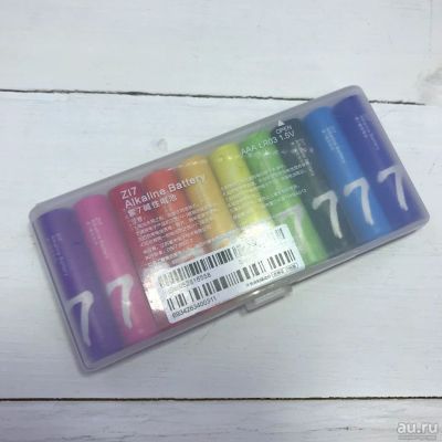 Лот: 12620048. Фото: 1. Батарейка Xiaomi Zi7 Rainbow AAA... Батарейки, аккумуляторы, элементы питания