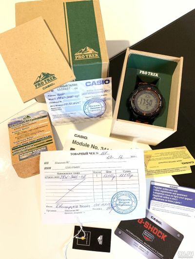 Лот: 13668107. Фото: 1. Casio PRO TREK PRW-3000-4Е (Оригинальные... Оригинальные наручные часы
