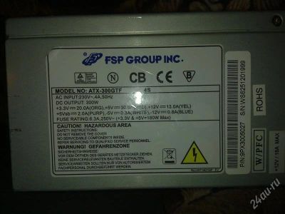 Лот: 1154044. Фото: 1. Блок питания 300W. Корпуса, блоки питания