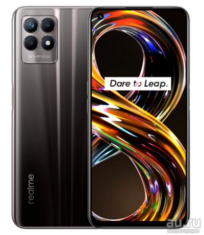 Лот: 18543219. Фото: 1. Realme 8 6/128Gb Black, NFC, 64mp... Смартфоны