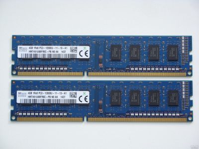 Лот: 11066476. Фото: 1. 8Gb (2 x 4Gb) SK Hynix 1Rx8 PC3-12800... Оперативная память