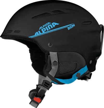 Лот: 12872655. Фото: 1. Зимний Шлем Alpina BIOM black-cyan... Шлемы