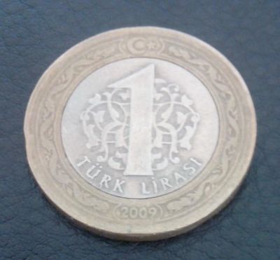 Лот: 9528304. Фото: 1. 1 Lirasi 2009г Турция (1 турецкая... Ближний восток