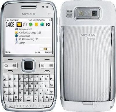 Лот: 2047693. Фото: 1. Nokia e72 white. Смартфоны