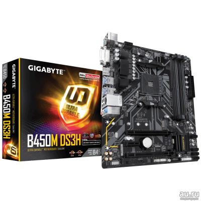 Лот: 14845712. Фото: 1. Материнская плата Gigabyte B450M... Материнские платы