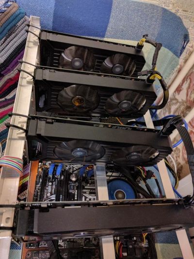 Лот: 9938629. Фото: 1. Майнинг ферма на Palit gtx1060x4... Компьютеры в сборе