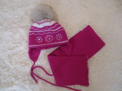Лот: 15949860. Фото: 1. Комплект зимний (шапка+шарф... Шарфы, варежки