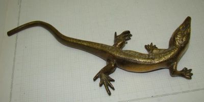 Лот: 16540160. Фото: 1. Фигурка бронзовая Ящерица (Y284... Другое (антиквариат)