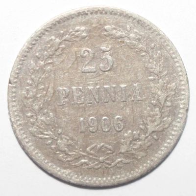 Лот: 3889982. Фото: 1. 25 пенни 1906 год. Россия до 1917 года