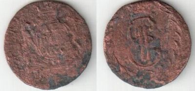 Лот: 4592983. Фото: 1. Денга Сибирская 1770 года КМ... Россия до 1917 года