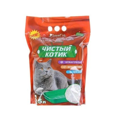 Лот: 14166490. Фото: 1. Наполнитель Чистый Котик силикагель... Миски, лотки, наполнители