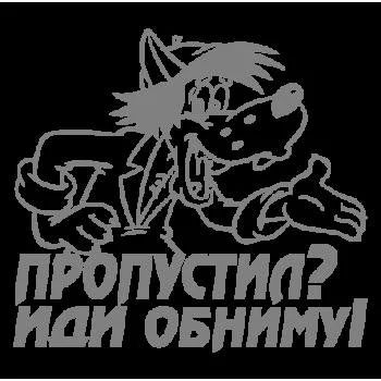 Лот: 12099993. Фото: 1. Наклейки / Пропустил? Иди обниму... Наклейки автомобильные