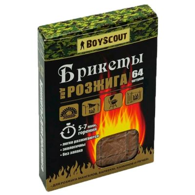 Лот: 19031609. Фото: 1. Брикеты BOYSCOUT для розжига 2... Мангалы, грили, коптильни