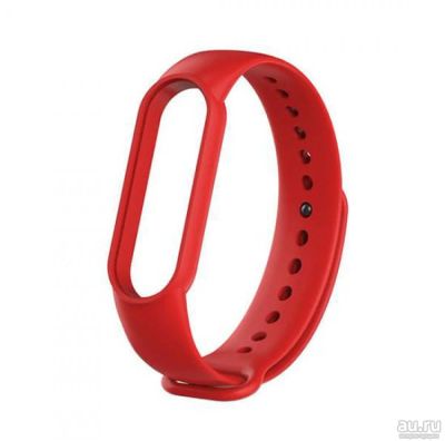 Лот: 17359158. Фото: 1. Ремешок для Xiaomi Mi Band 5 красный... Смарт-часы, фитнес-браслеты, аксессуары