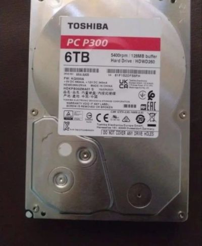 Лот: 25192576. Фото: 1. Жёсткий/жесткий диск 6тб. Жёсткие диски (HDD)