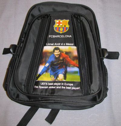Лот: 9352259. Фото: 1. рюкзак UEFA Месси футбол черный... Рюкзаки, портфели