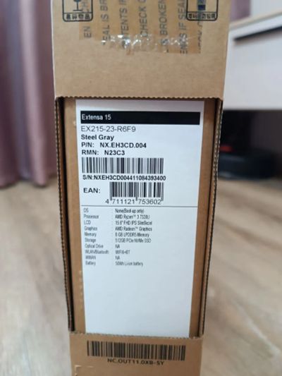 Лот: 25672716. Фото: 1. Коробка от ноутбука ACER Extensa... Запчасти для ноутбуков