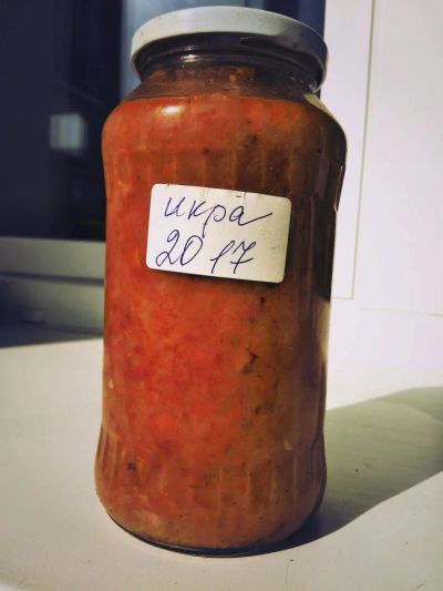 Лот: 11183233. Фото: 1. Кабачковая икра,баночка 0,72л. Домашние заготовки