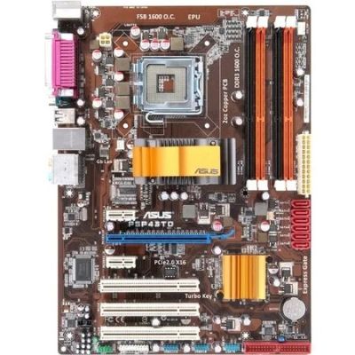 Лот: 7541708. Фото: 1. Материнская плата Asus P5P43TD... Материнские платы