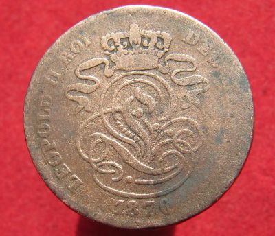 Лот: 15831401. Фото: 1. Бельгия 2 сантима, 1870г. Остальные страны