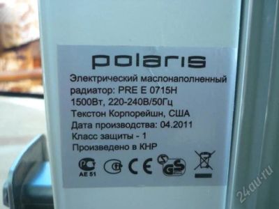 Лот: 2002643. Фото: 1. Масляный обогреватель Polaris... Обогреватели бытовые