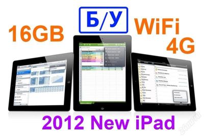 Лот: 2091040. Фото: 1. Б/У 16GB New iPad 3 Black WiFi... Планшеты