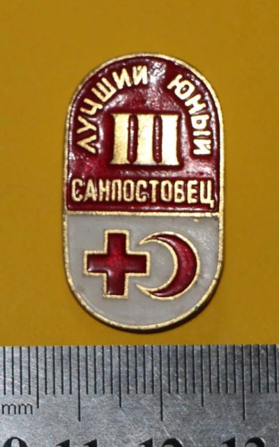Лот: 9509291. Фото: 1. Знак: Лучший юный санпостовец... Сувенирные