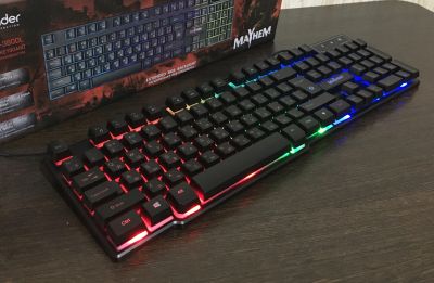 Лот: 19157475. Фото: 1. Игровая клавиатура с RGB подсветкой... Клавиатуры и мыши