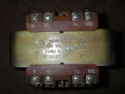 Лот: 15497493. Фото: 1. Трансформатор ОСМ1-0,63 У3. Трансформаторы, катушки