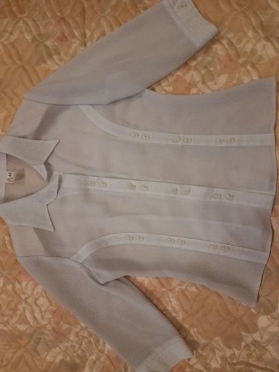Лот: 19390674. Фото: 1. Блузка белая, школьная, 42 размер. Рубашки, блузки, водолазки