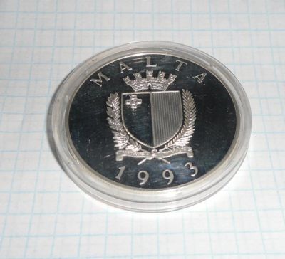 Лот: 6526343. Фото: 1. 5 фунтов Мальта 1993 года. Европа