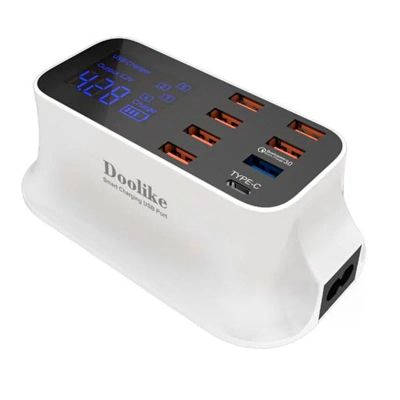 Лот: 22150334. Фото: 1. СЗУ DOOLIKE 8USB 8A QC 3.0 TYPE-C... Зарядные устройства, блоки питания, адаптеры сетевые для смартфонов