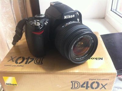 Лот: 1108233. Фото: 1. Nikon d40x kit 18-55, с 1 рубля... Цифровые зеркальные