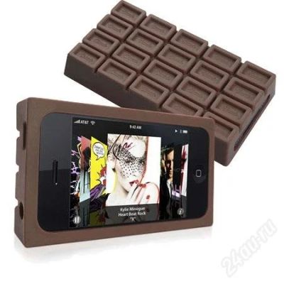 Лот: 2897670. Фото: 1. Чехол iPhone 4 шоколадка - новый... Чехлы, бамперы