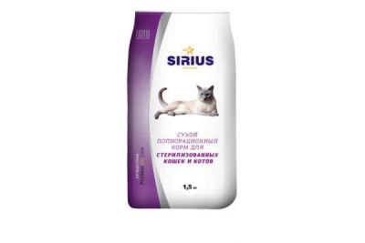 Лот: 13948893. Фото: 1. Sirius (Сириус) 1,5кг сухой корм... Корма