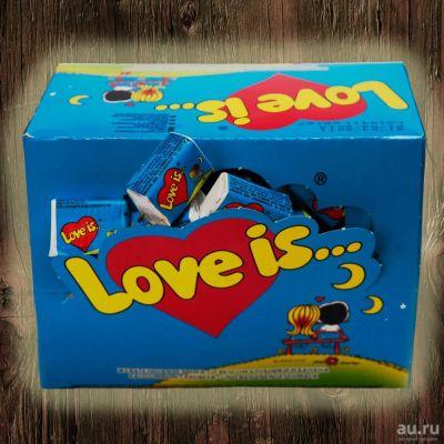 Лот: 15460676. Фото: 1. Целый блок жвачки (100шт) love... Жевательная резинка