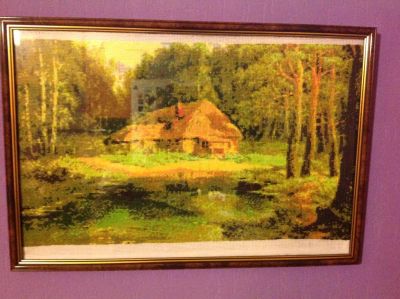 Лот: 10685250. Фото: 1. Вышивка крестом "Домик в лесу". Вышивание
